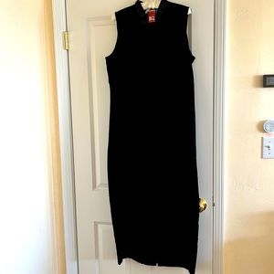 April Cornell Vintage Black Cotton Velvet Dress